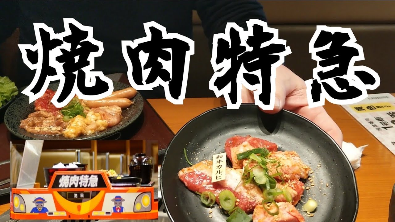 焼肉 ホルモン 焼肉特急 大阪 池田 ハラミ ランチ テイクアウト 持ち帰り 飯テロ 鉄道 特急 電車 マニア Youtube