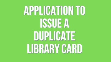 Application for Duplicate Library Card | Application Letter to Issue a Duplicate Library Card