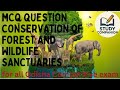 MCQ question of Conservation of forest and wildlife 🐘🏡🌲#mcqquestion 🌳🌿🏡🌲