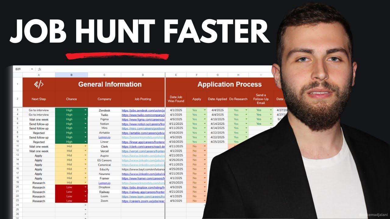 How To Track 100+ Developer Applications With One Simple Spreadsheet (Free Template)