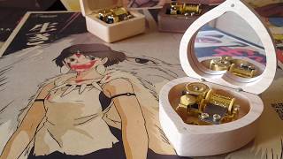 Premium Wooden Music Box With Tunes of Spirited Away / Castle In