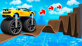 CARS CRASHING on LOG BRIDGE in GTA 5! screenshot 2