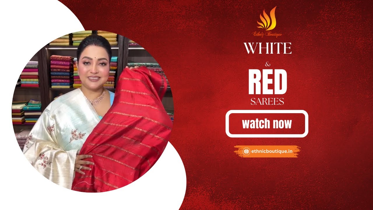 White & Red Sarees✨💖II WhatsApp Booking No - 7278793791