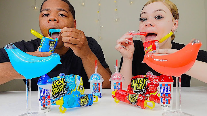 RED FOOD VS BLUE FOOD CHALLENGE, JUICY DROP GUMMY DIP 'N STIX, BIRD GLASS, SOUR CANDY SPRAY MUKBANG