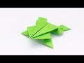 Origami jumping frog traditional model