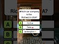 Which car company is the Richest in U.S.A? #shorts #usa #quiz