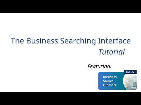 Business Searching Interface - Tutorial