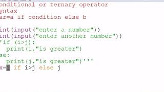 conditional operator in python