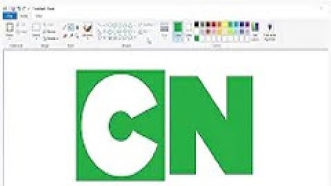 How to draw a green Cartoon Network logo using MS Paint | How to draw on your computer|ANDIMATION