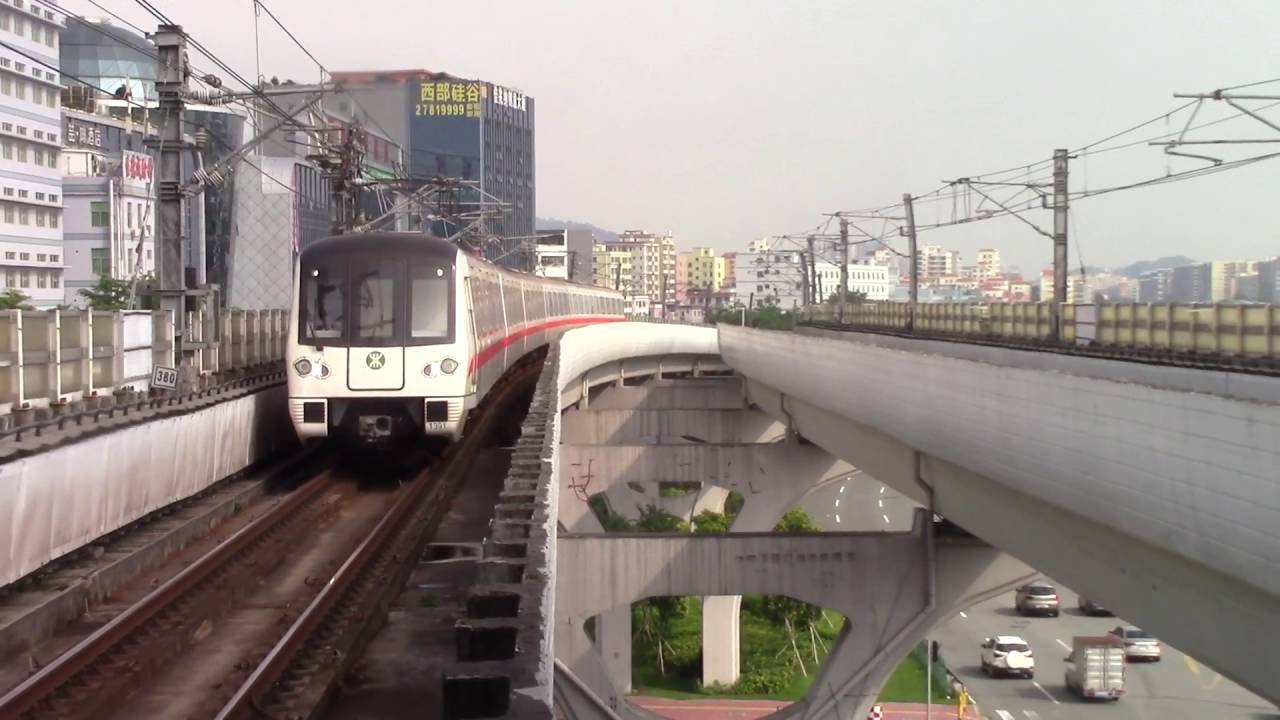 深圳地鐵(1號線羅寶線)南車株洲電動列車(139)駛入離後瑞站