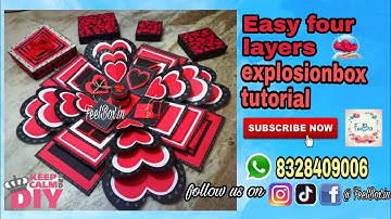 DIY Easy four layers explosionbox tutorial | how to make explosionbox | best gift making by FeelBox