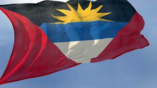 Antigua and Barbuda: Waving flag and National Anthem