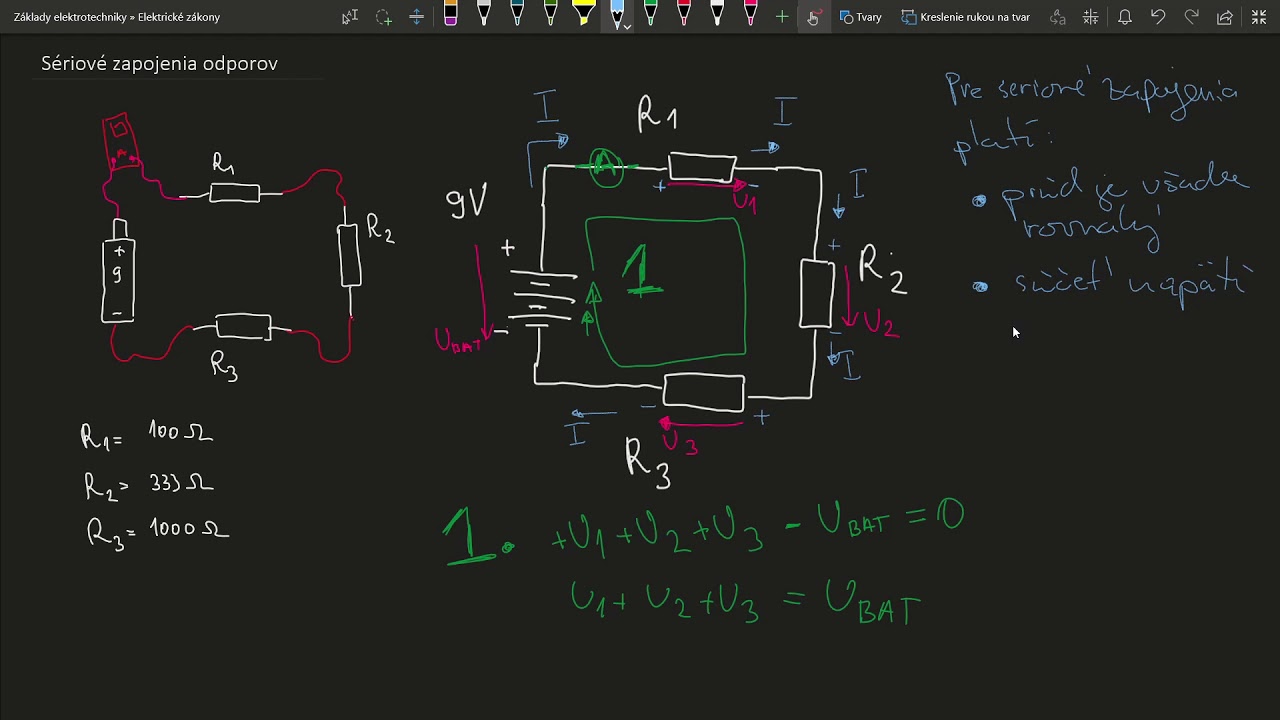 Sériové zapojenia odporov - úvod