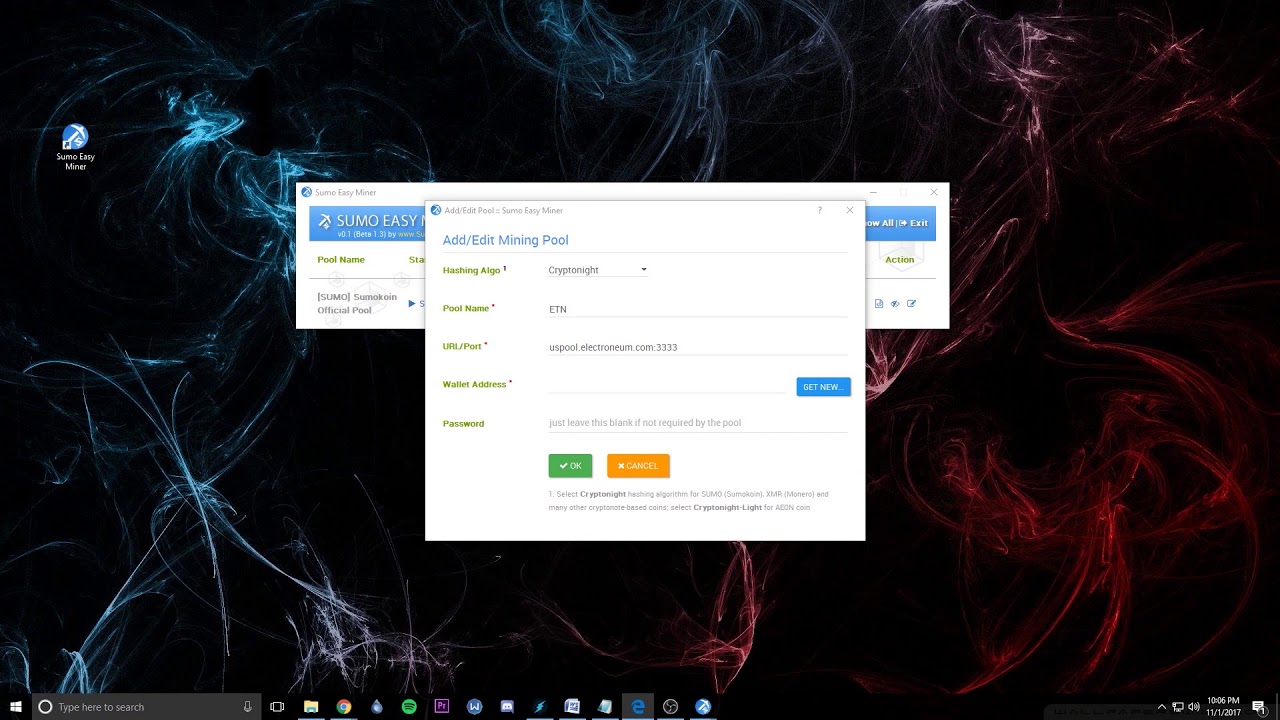 Electroneum Mining - SUMO EASY MINER SETUP