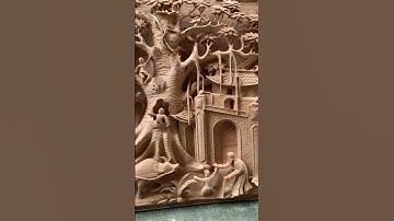 Tranh Đồng Quê gỗ gõ đỏ