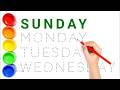 Days of the Week || Sunday Monday Tuesday Wednesday Thursday Friday Saturday