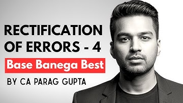 CA Foundation ~ Accounts | BBB Series | Rectification of Errors - 4 | Suspense Account