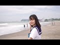 【フルバージョン】江ノ電・鎌倉高校前駅の海岸でポートレートモデル撮影の様子です。モデルは姫華