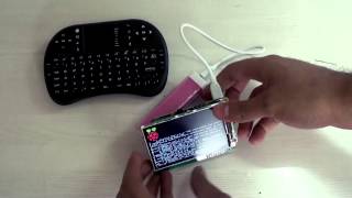 Raspberry pi kit with 3.6 in LCD, wireless keyboard, sd card and power bank