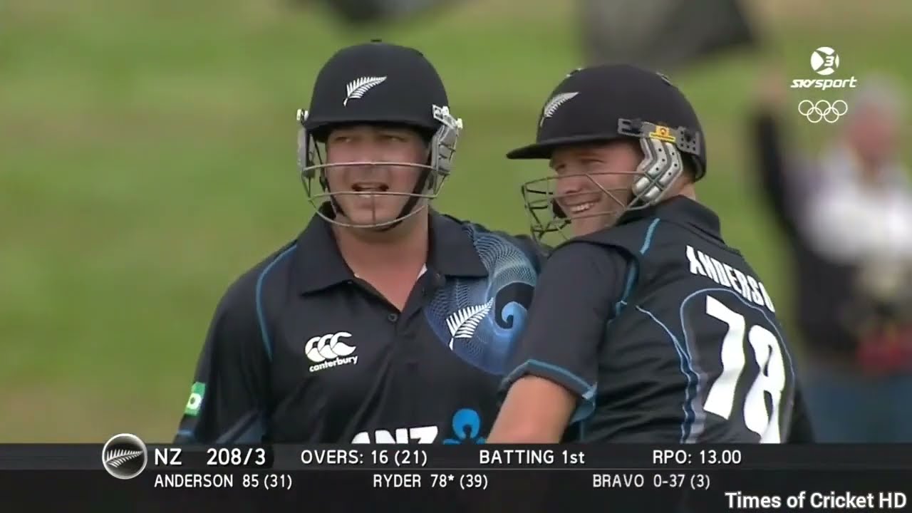 Fastest 100 By Jesse Ryder | NZ vs  WI 