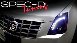 SPECDTUNING INSTALLATION VIDEO: 2008 - 2013 CADILLAC CTS PROJECTOR HEADLIGHTS