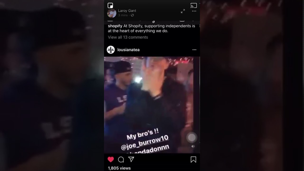 Joe Burrow Dancing after National Championship get the gat downtown