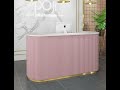 Color optional modern design luxury style beauty salon equipment plywood reception desk