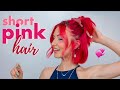 Styling my hair until I convince you to try Short Pink Hair
