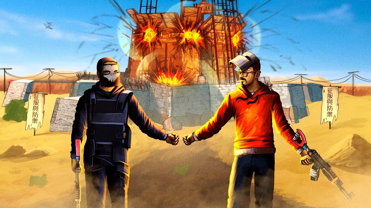 TEAMING UP TO DESTROY A ZERG (Rust Movie)