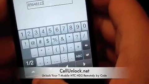 UNLOCK VIA CODE HTC HD2 / DADACEL