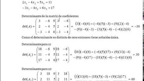 Regla de Cramer con Matlab
