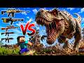 This TaCZ Gun DESTROYS the MUTANT T-REX in Minecraft!!