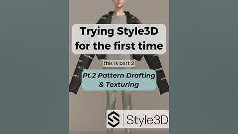 Trying Style3D for the first time Pt.2 Pattern Drafting & Texturing #style3d #digitalfashion