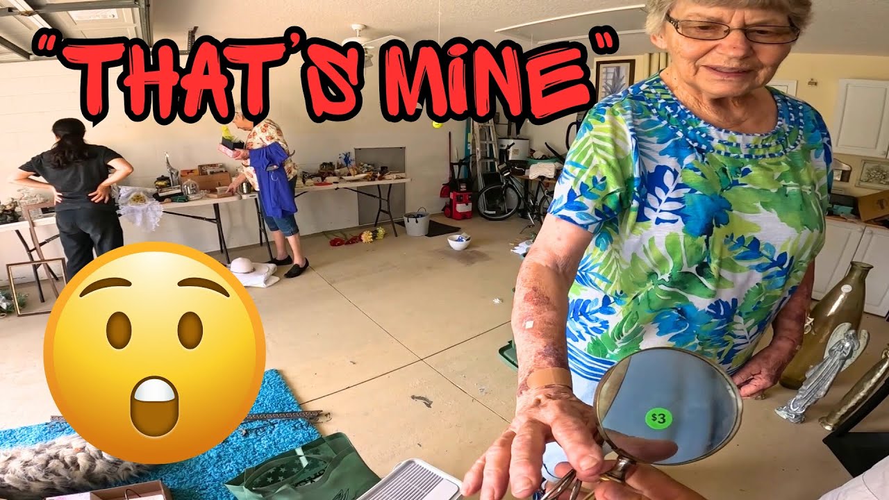 She ripped it out of my hand at this garage sale!