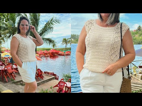 VERA G CROCHET BLOUSE I EXPLAIN BY MEASUREMENTS