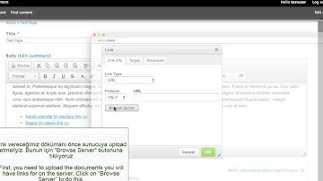 Drupal Link ve Döküman Ekleme