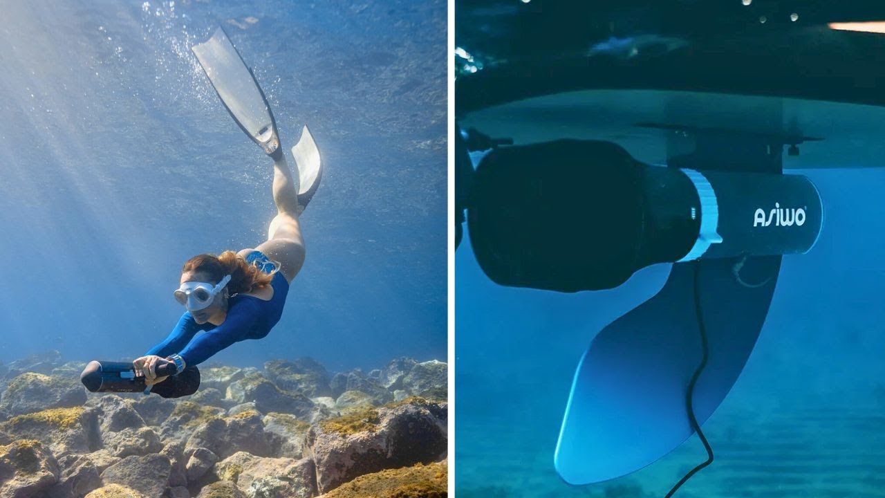 水中スクーター/SUP電動モーター U1 【ASIWO（アシウォ）】 - YouTube