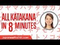 Review ALL Katakana in 8 minutes - Write and Read Japanese