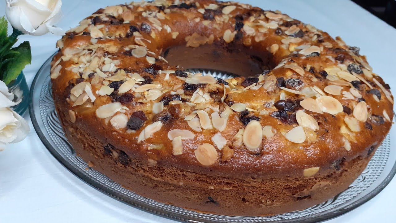 كيك المكسرات والتفاح كما لم تجربوه من قبل ! سهل وسريع وراقي الشكل يستحق التجربة🍎