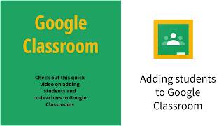 Adding Students to Google Classroom