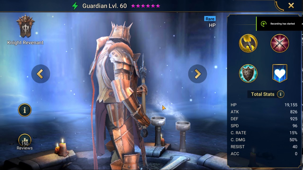Raid Shadow Legends Hero Showcase Guardian Lv 60 Youtube