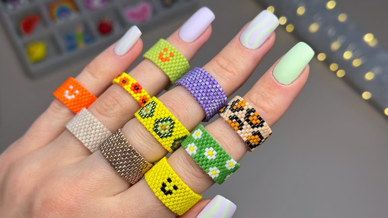 Як зробити кільце з бісеру в техніці мозаїка. Майстер-клас