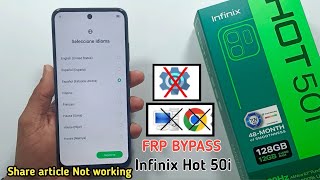 Infinix Hot 50i X6531 Android 14 Frp Bypass Without PC || Google Chrome Not Open || New Update 2025