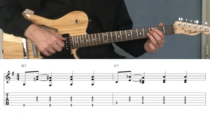 Blues in G (No.5) - Free GUITAR LESSON (with TAB & Sheet music) by Georg Dybowski