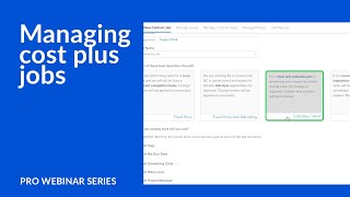 Managing cost plus jobs | Knowify Pro webinar series