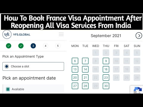 VFS GLOBAL How to Book Schengen France Tourist Visa Appointment in  September Month Available Slots - YouTube