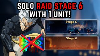 SOLO RAID STAGE 6 WITH ONLY 1 UNIT! (MARINE FORT \u0026 HELL CITY) | ANIME LAST STAND