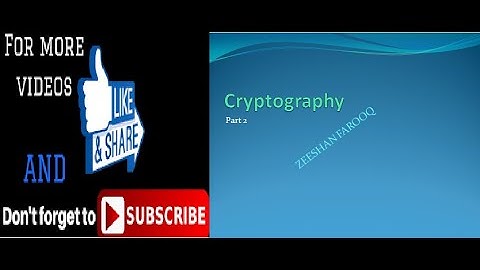 Cryptography Part 2