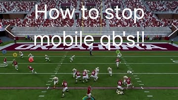 How to- NCAA 25- HOW TO STOP CHEESE MOBILE QBS IN THEIR TRACKS!!!
