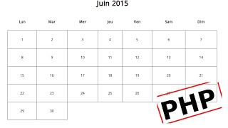 Créer un calendrier en PHP